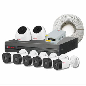 CP PLUS 2.4MP 6 Bullet Cameras, 2 Dome Cameras & 8 Channel DVR Kit with Accessories